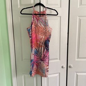 Multicolored patterned dress